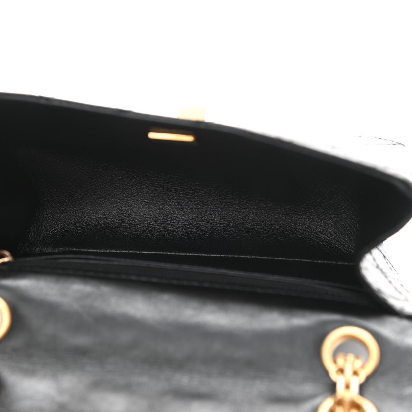 Aged Calfskin Quilted 2.55 Reissue Mini Flap Black