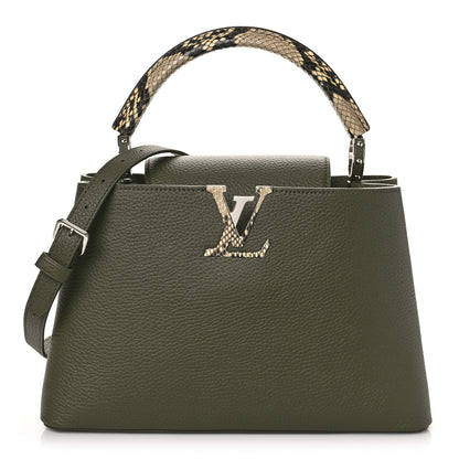 Louis Vuitton Taurillon Snakeskin Capucines PM Khaki 1 of 8