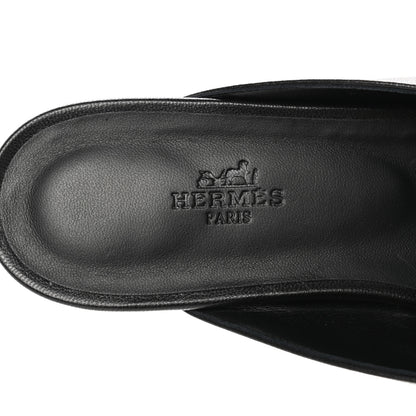 Hermes Goatskin Oz Mules 39 Black 7 of 9