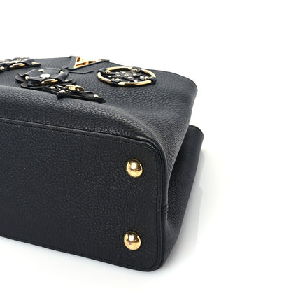 Louis Vuitton Taurillon Metallic Flowers Capucines PM Black 8 of 8