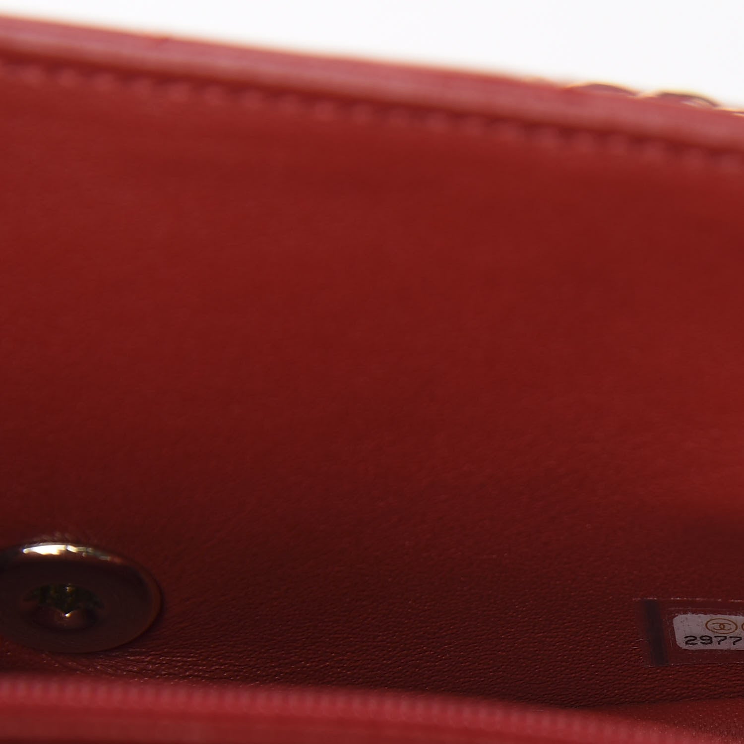 Chanel Lambskin Quilted Mini Rectangular Flap Red 8 of 10