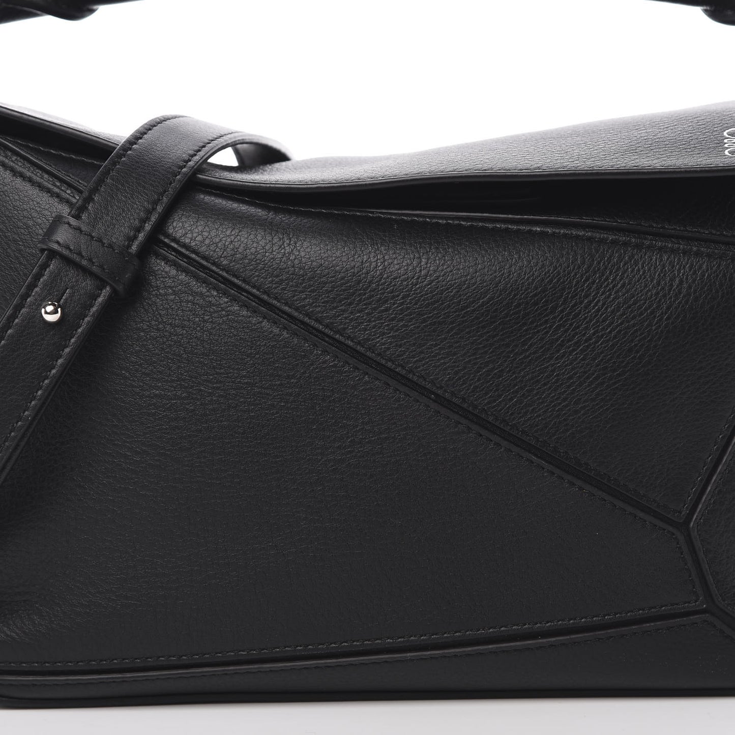 Calfskin Small Puzzle Bag Black