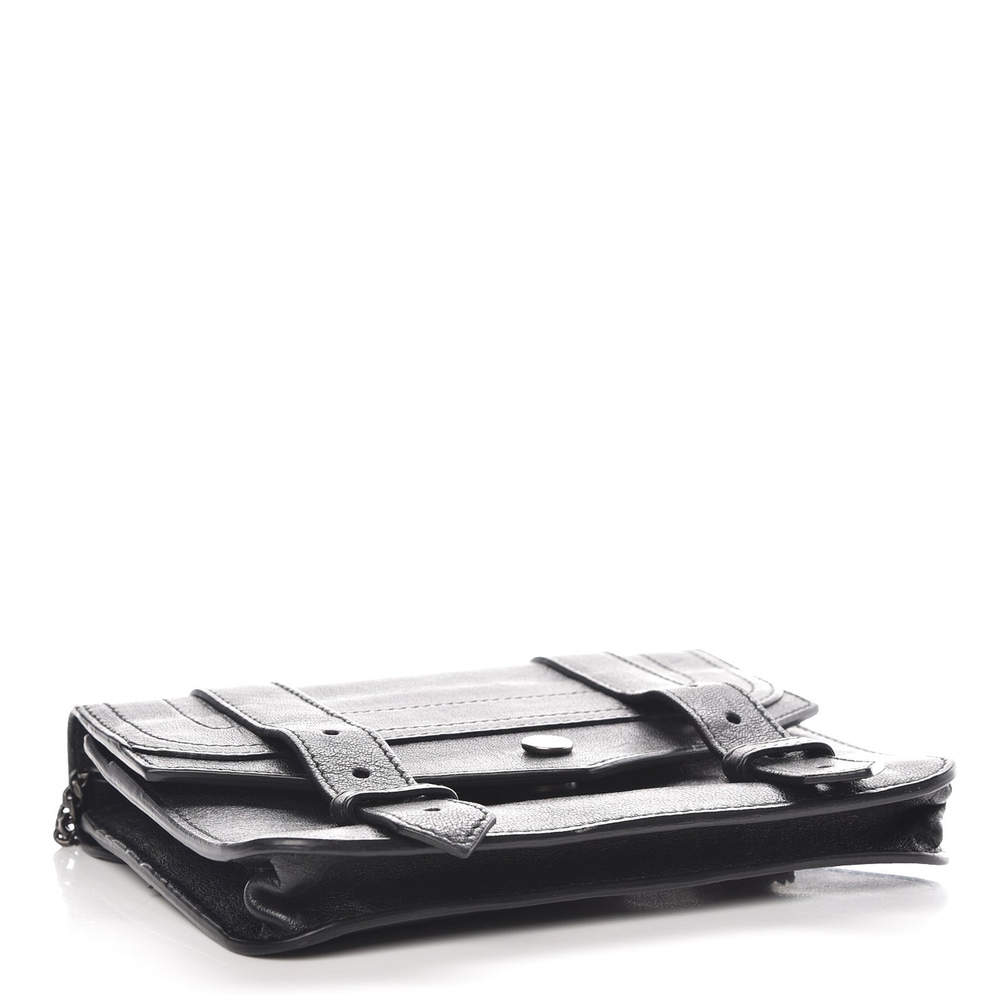 Lambskin Large PS1 Chain Wallet Black