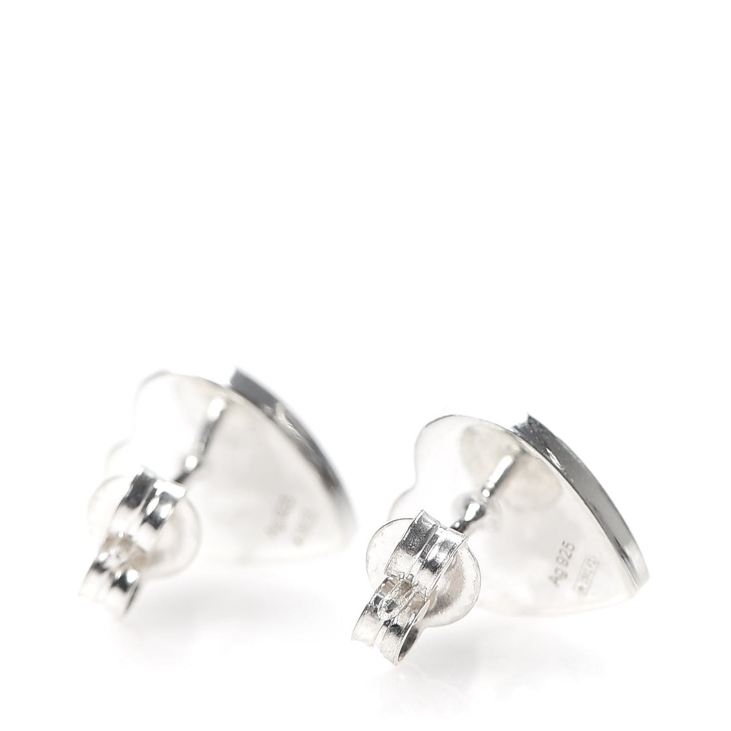 Sterling Silver Trademark Heart Stud Earrings