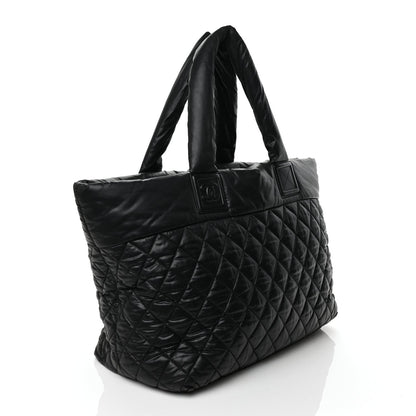 Chanel Nylon Quilted Large Coco Cocoon Tote Black 2 of 11