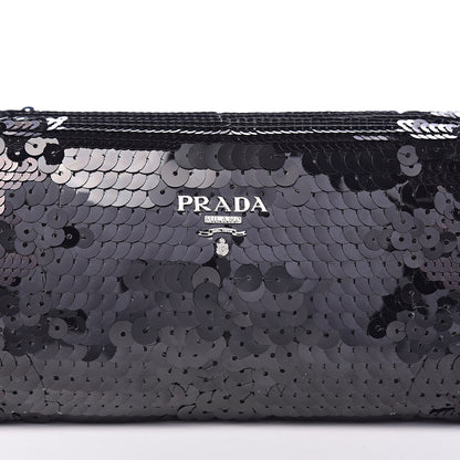 Prada Sequin Clutch Black 10 of 10