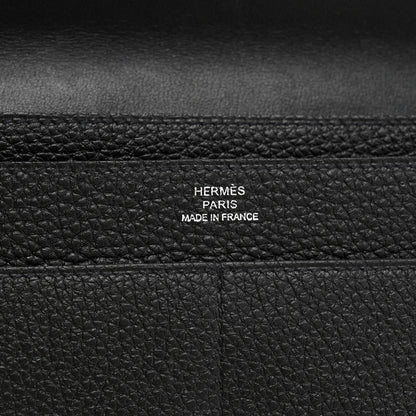 Hermes Togo Dogon Duo Wallet Black 7 of 9