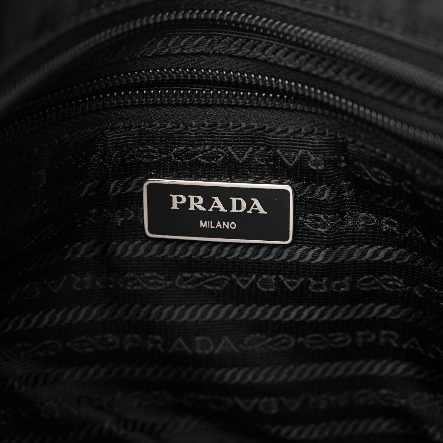 Prada Nylon Vela Flat Messenger Bag Black 6 of 10