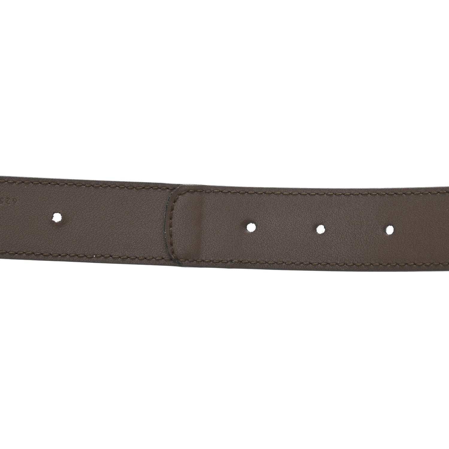 Gucci GG Supreme Monogram Matte Plutone Calfskin Double G 30mm Belt 80 32 Beige Ebony New Acero 4 of 7