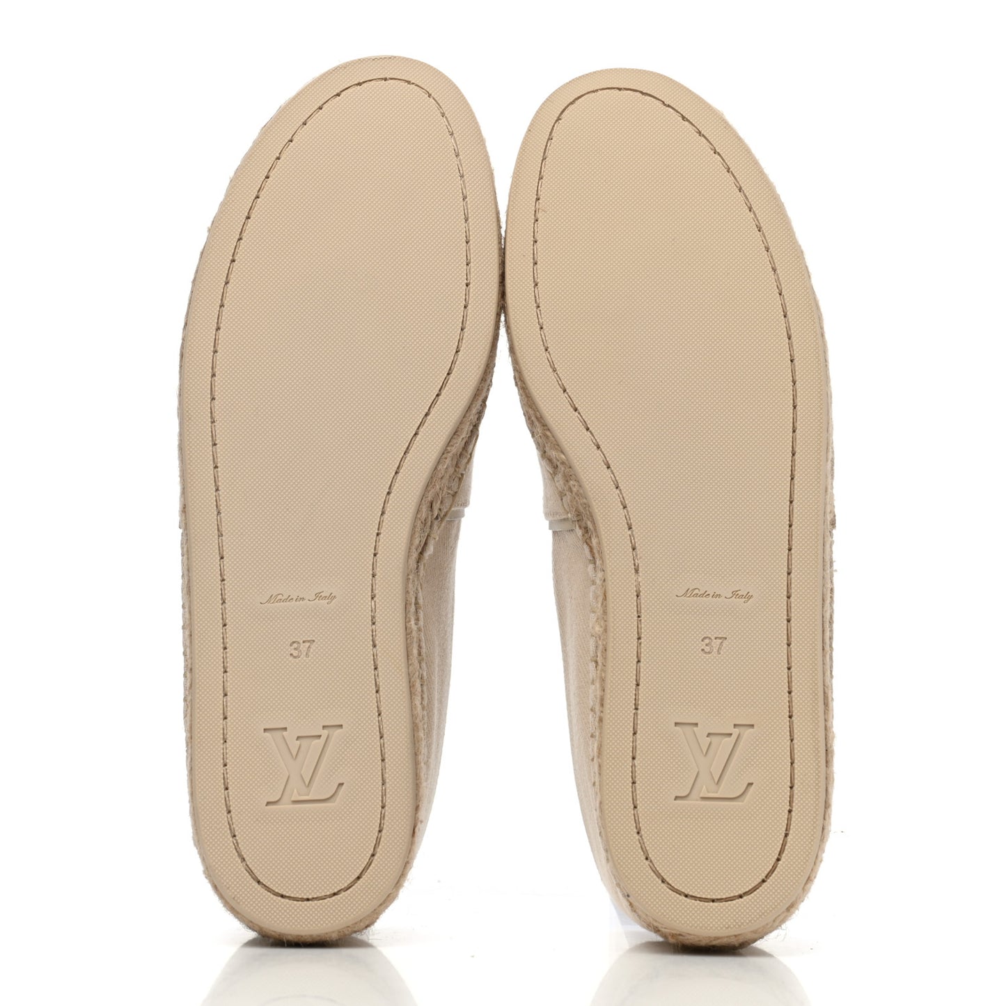 Canvas Waterfall Espadrille Flats 37 Ecru