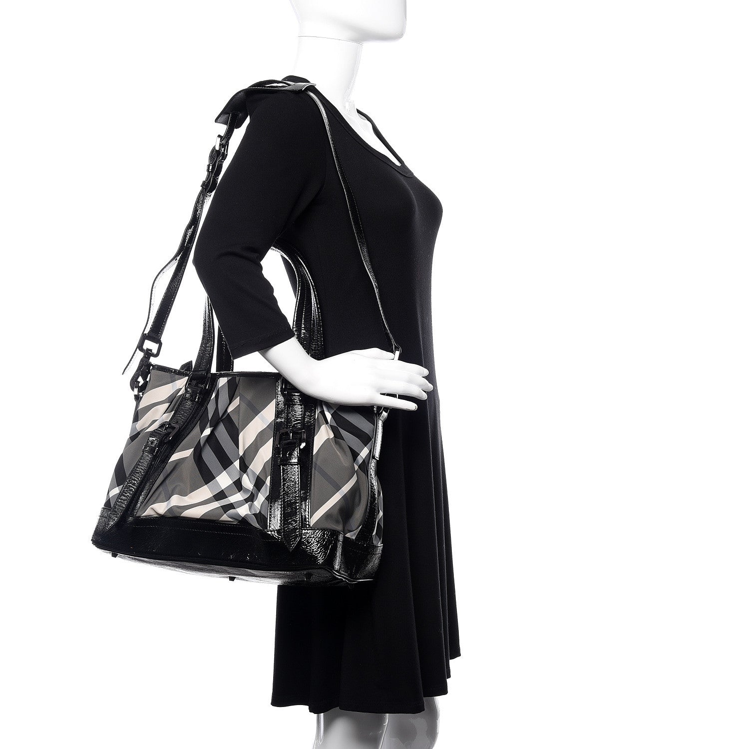 Burberry Nylon Beat Check Lowry Black 2 of 10