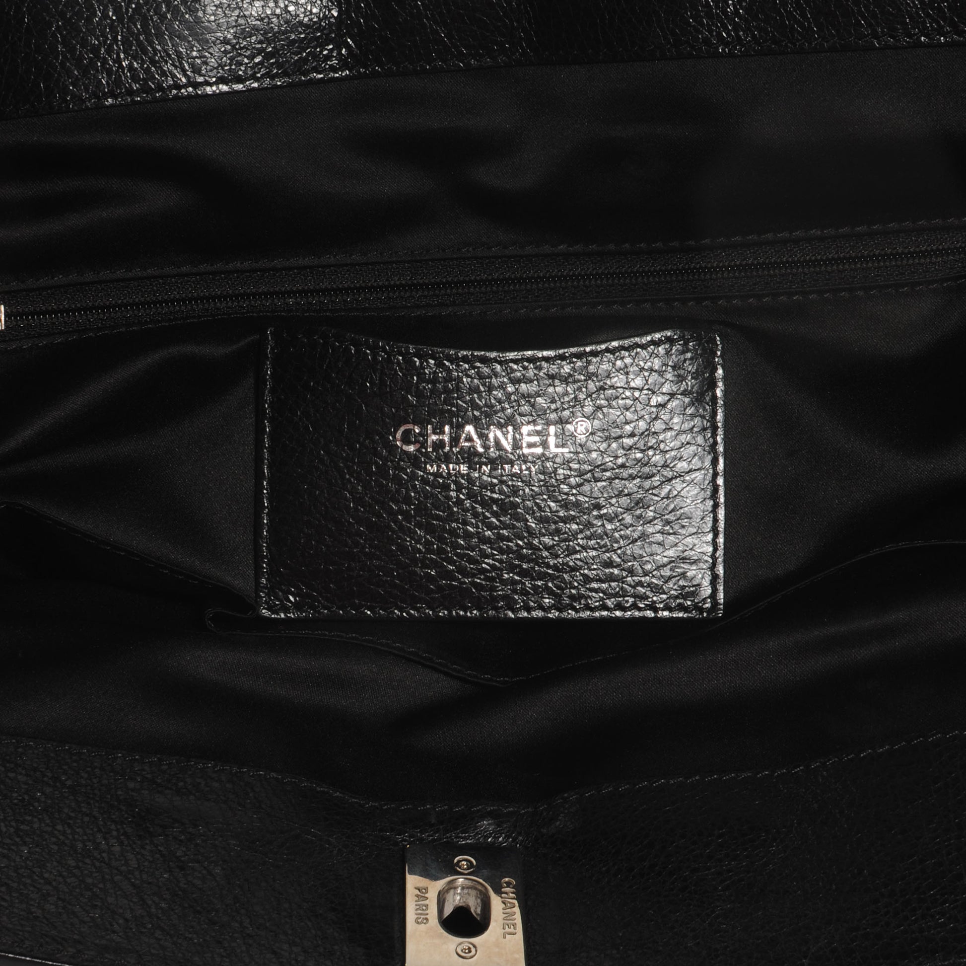 Chanel Glazed Calfskin Large On The Road Large Frame Tote Black 5 of 9