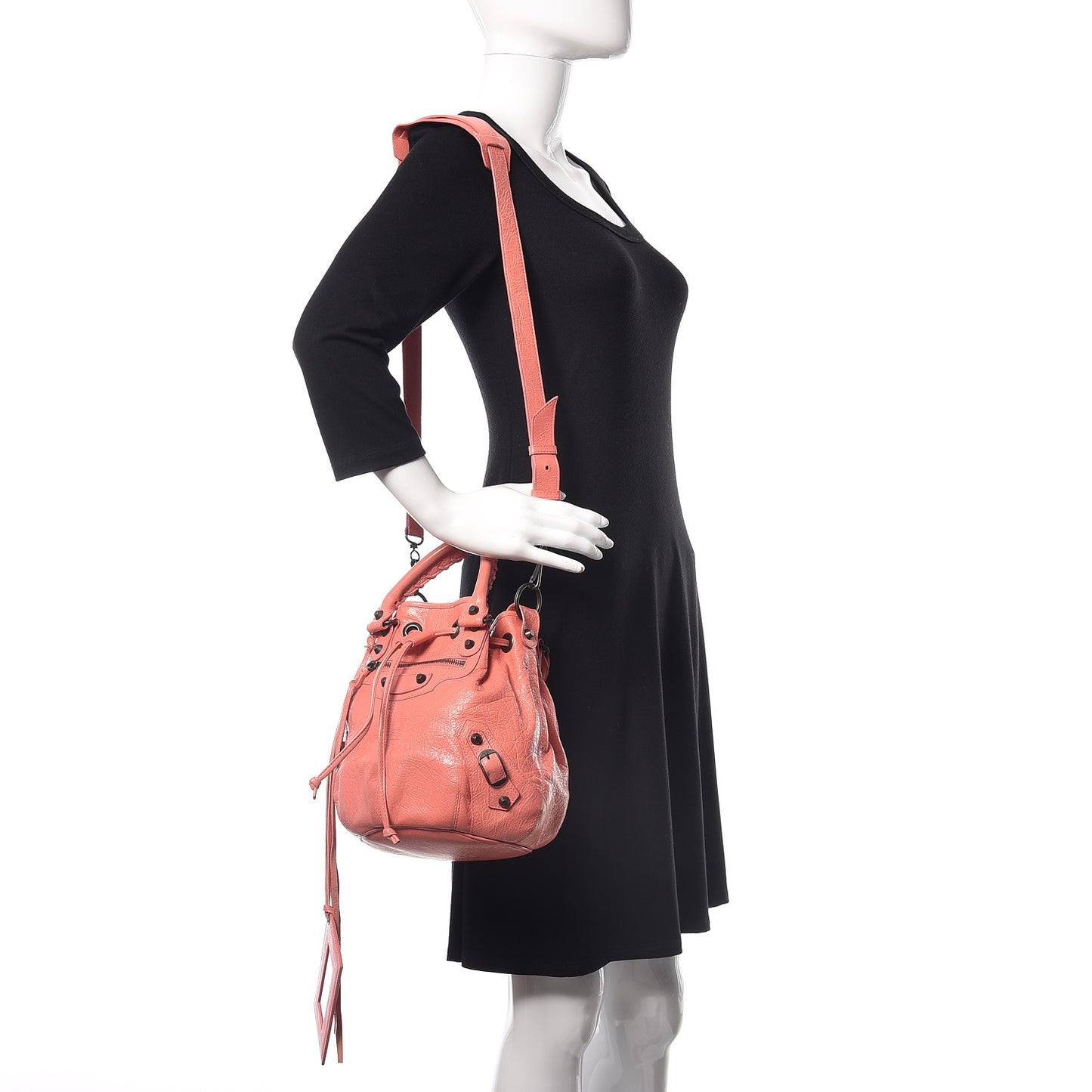 Agneau Classic Hardware Mini Pompon Rose Azalee