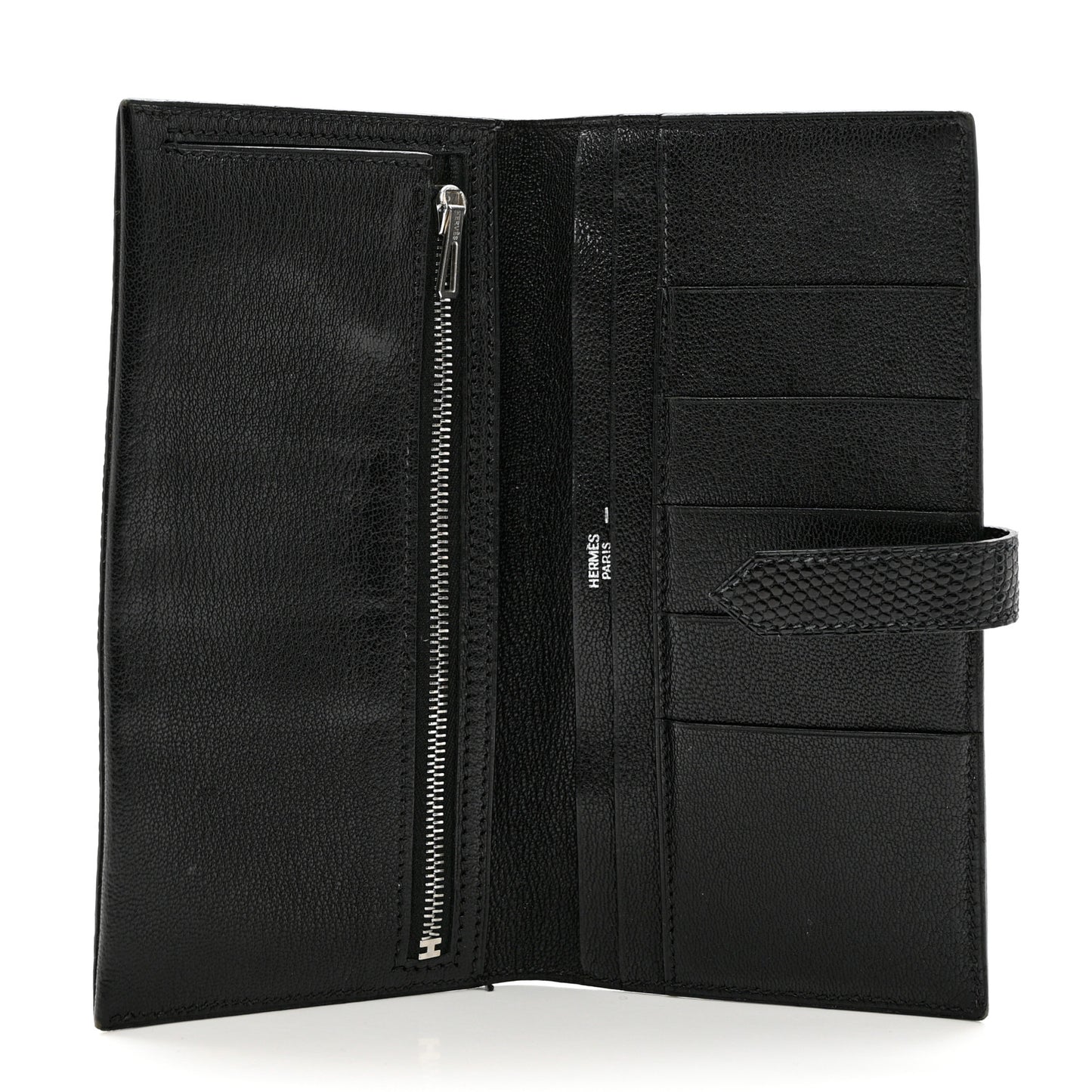 Niloticus Lizard Bearn Wallet Black