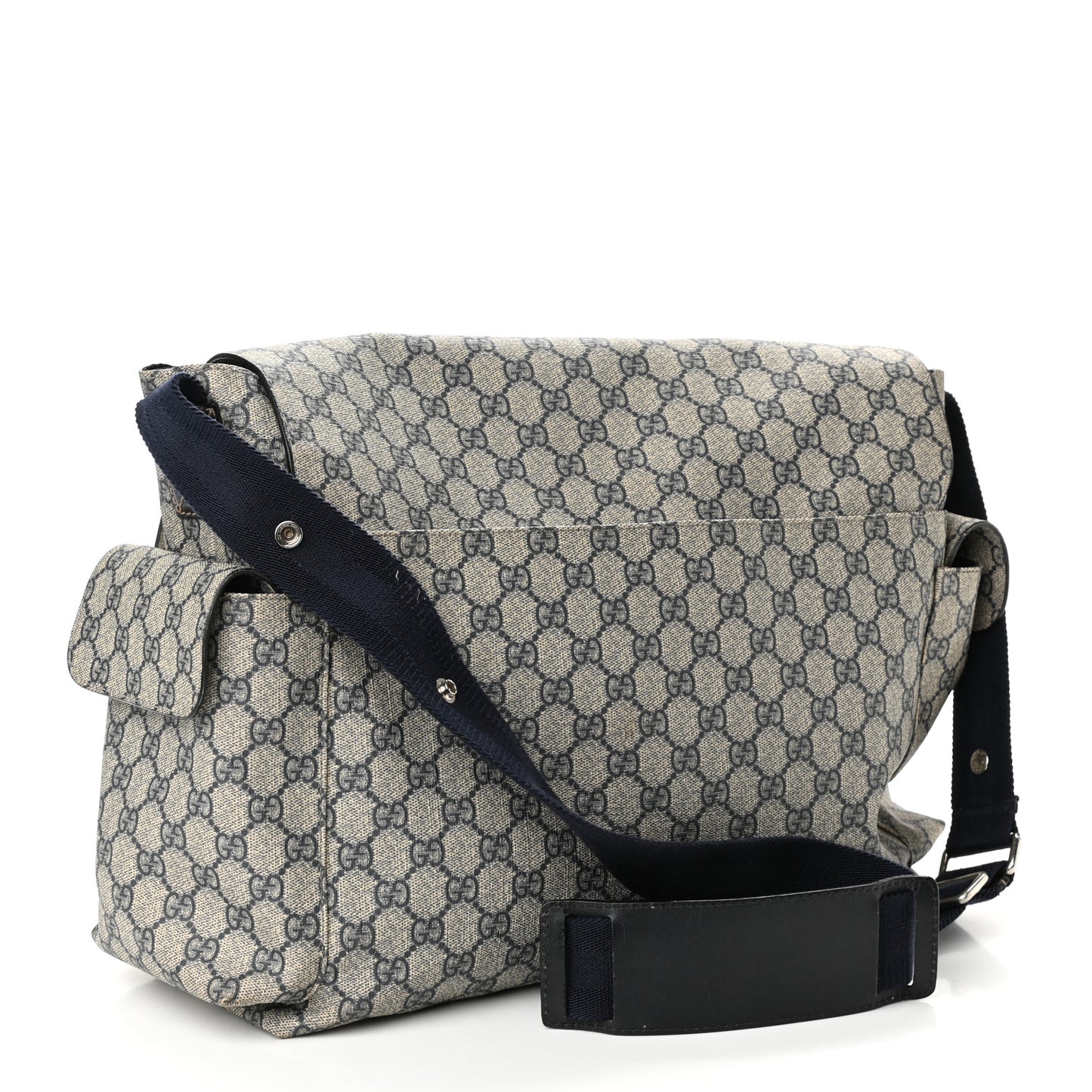 GG Plus Monogram Messenger Diaper Bag Navy