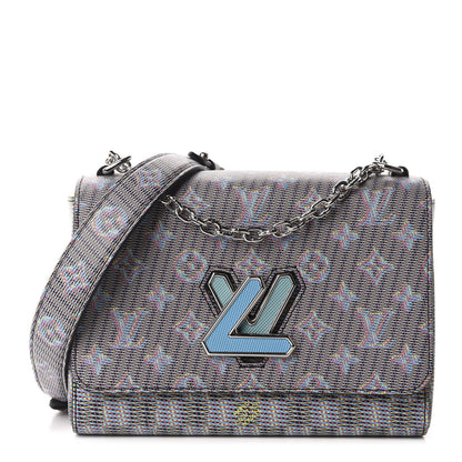 Louis Vuitton Calfskin Monogram LV Pop Twist Shoulder Bag MM Blue 1 of 10