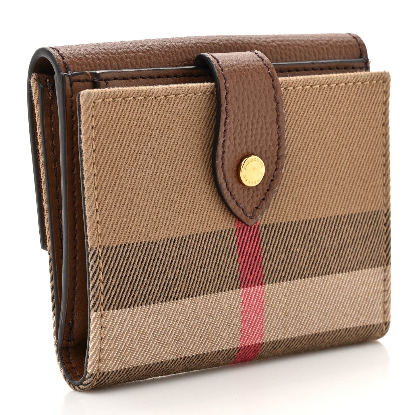 House Check Luna French Wallet Brown