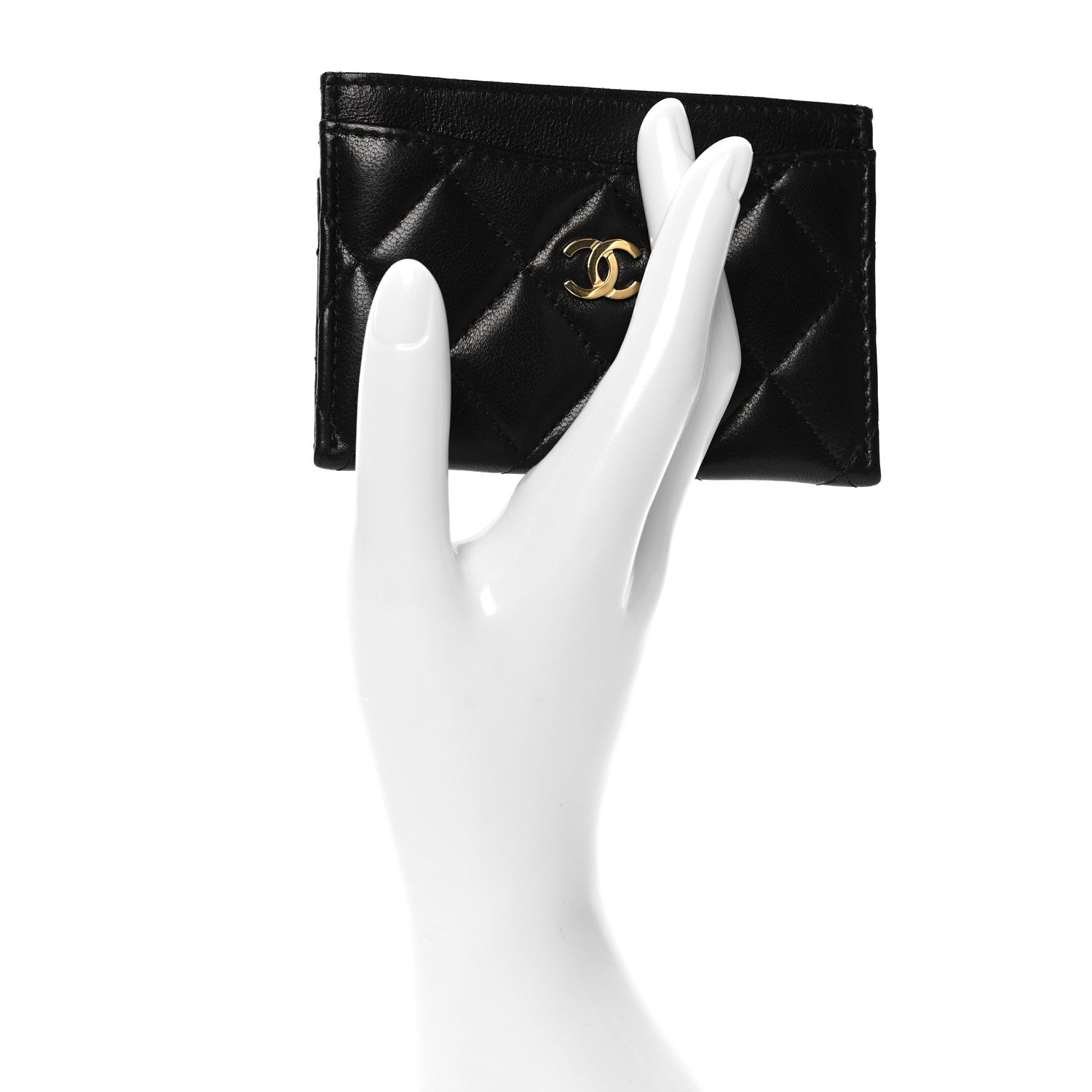 Chanel Lambskin Quilted Card Holder Black 2 of 9