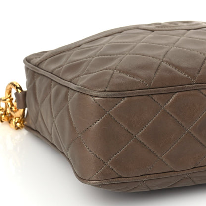 Chanel Lambskin Quilted Tassel CC Camera Case Brown 7 of 8