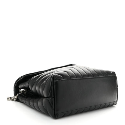 Saint Laurent Calfskin Y Quilted Monogram Medium Loulou Chain Satchel Black 4 of 7