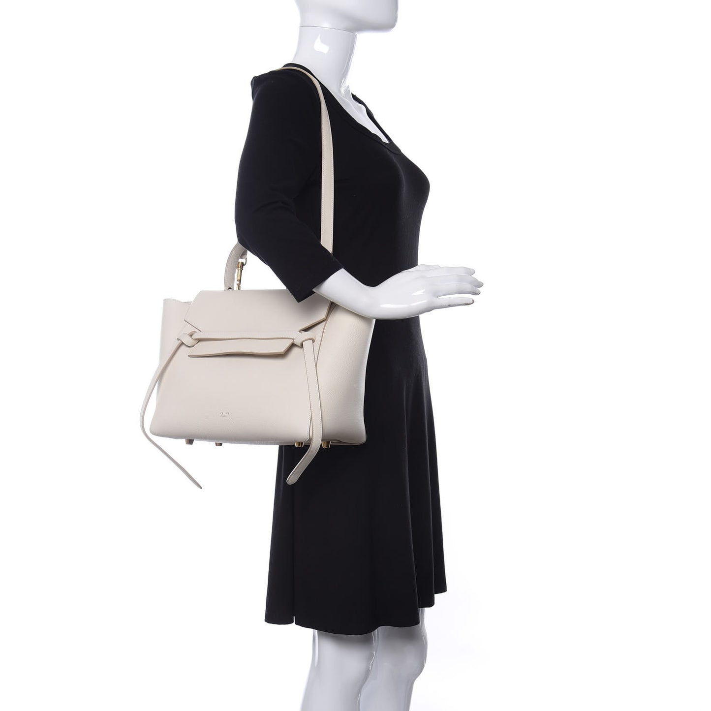 Grained Calfskin Mini Belt Bag White