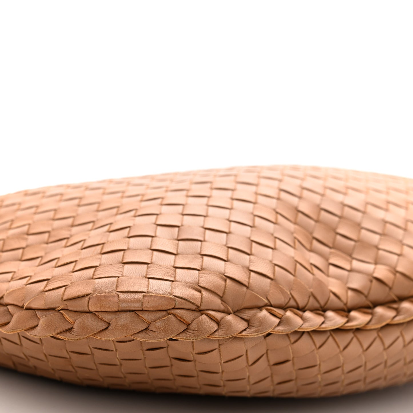 Nappa Intrecciato Embossed Medium Veneta Hobo Camel