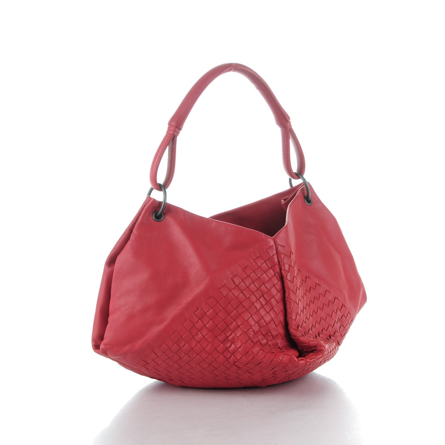 Bottega Veneta Nappa Intrecciato Aquilone Fortune Cookie Hobo Red 3 of 9
