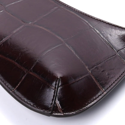 Jacquemus Calfskin Crocodile Embossed Le Bisou Midnight Brown 7 of 7