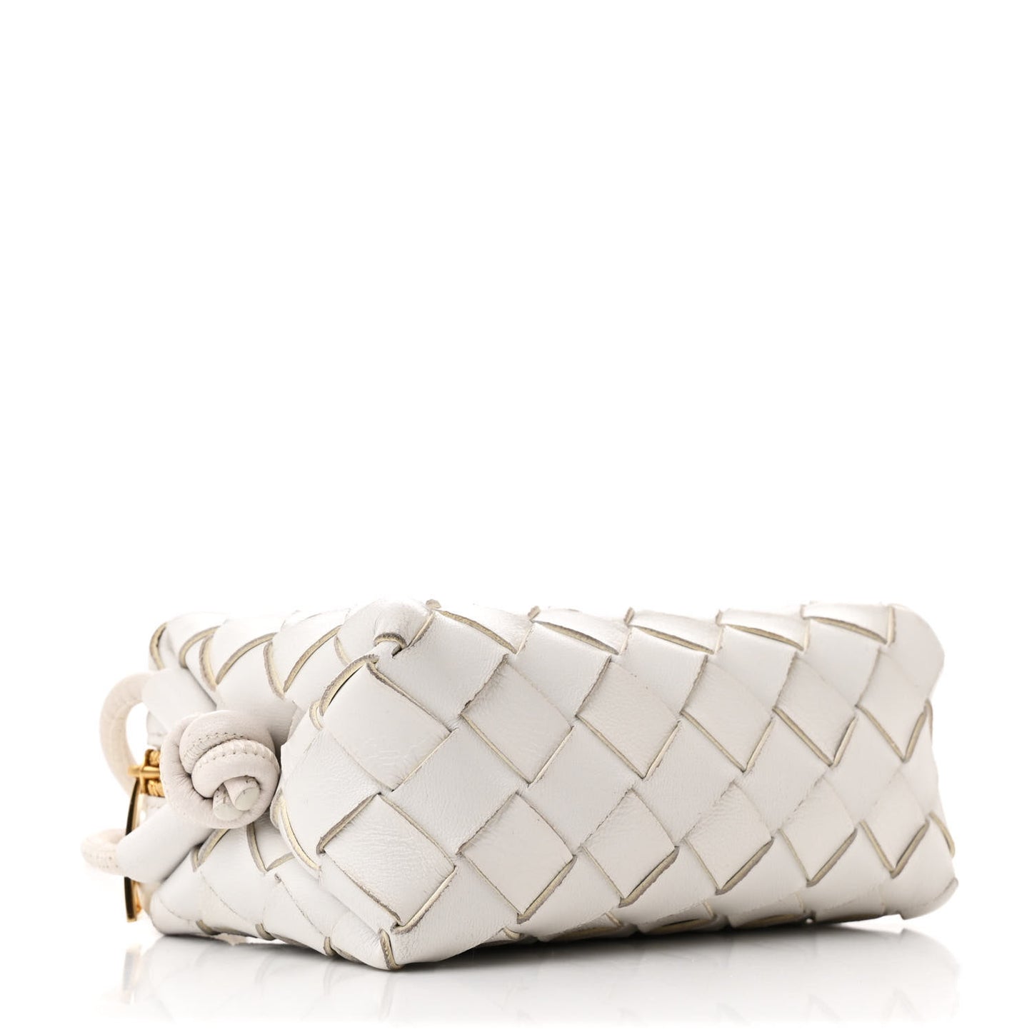Nappa Intrecciato Candy Loop Camera Bag White