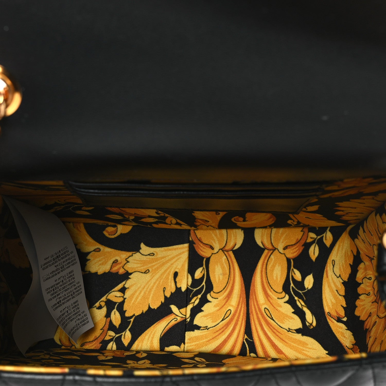 Versace Nappa Quilted Virtus Bag Black 5 of 9