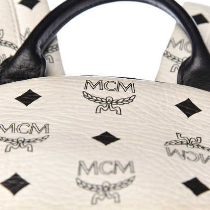 MCM Visetos Studded Medium Dual Stark Backpack White 31 of 32