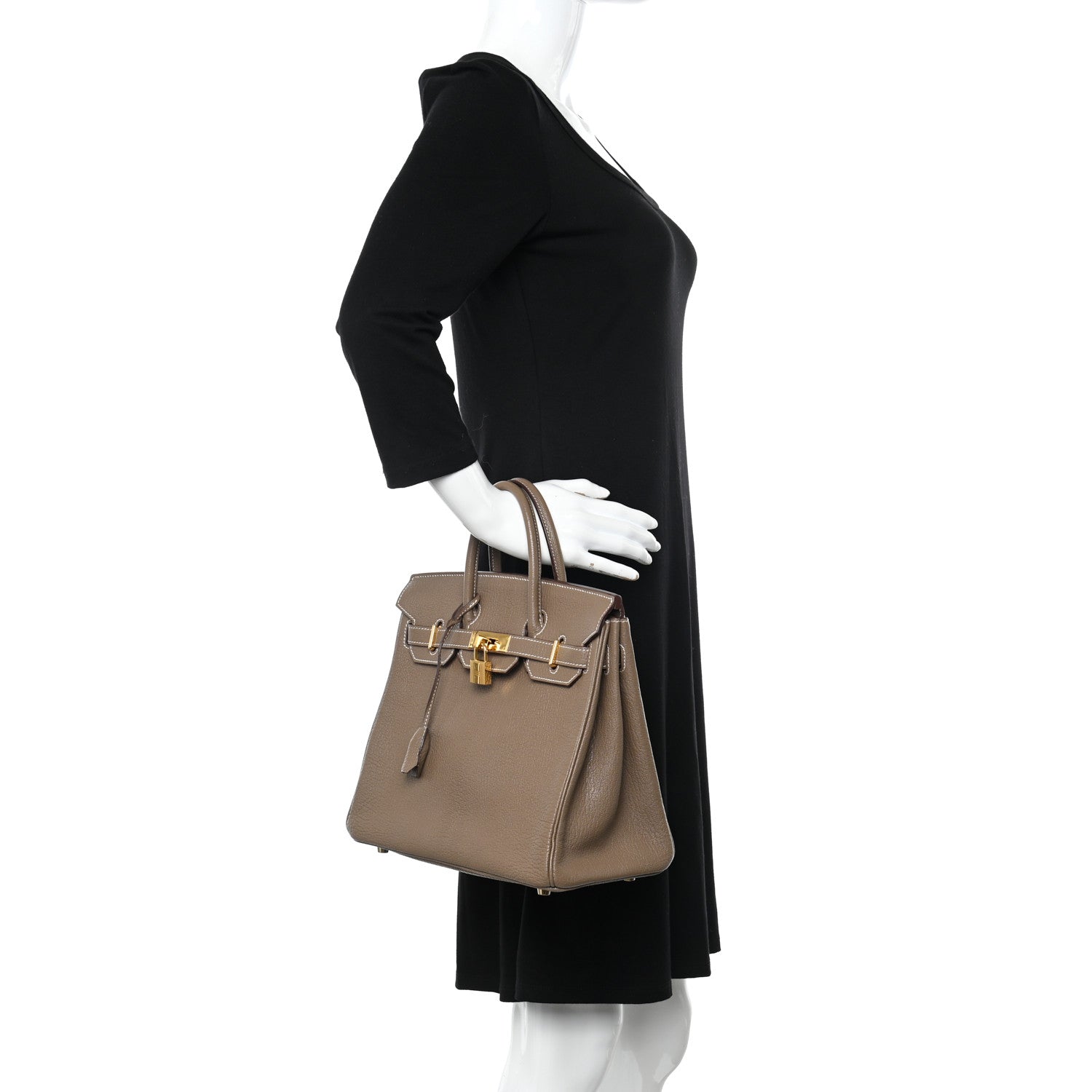 Hermes Chevre De Coromandel HAC Birkin 32 Etoupe 2 of 12