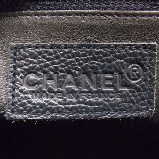 Caviar Quilted Boston Navy