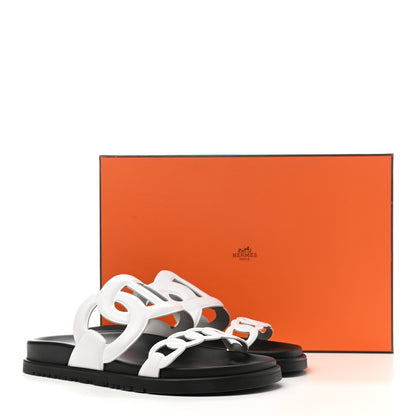 Hermes Nappa Womens Extra Sandals 37 White 9 of 9