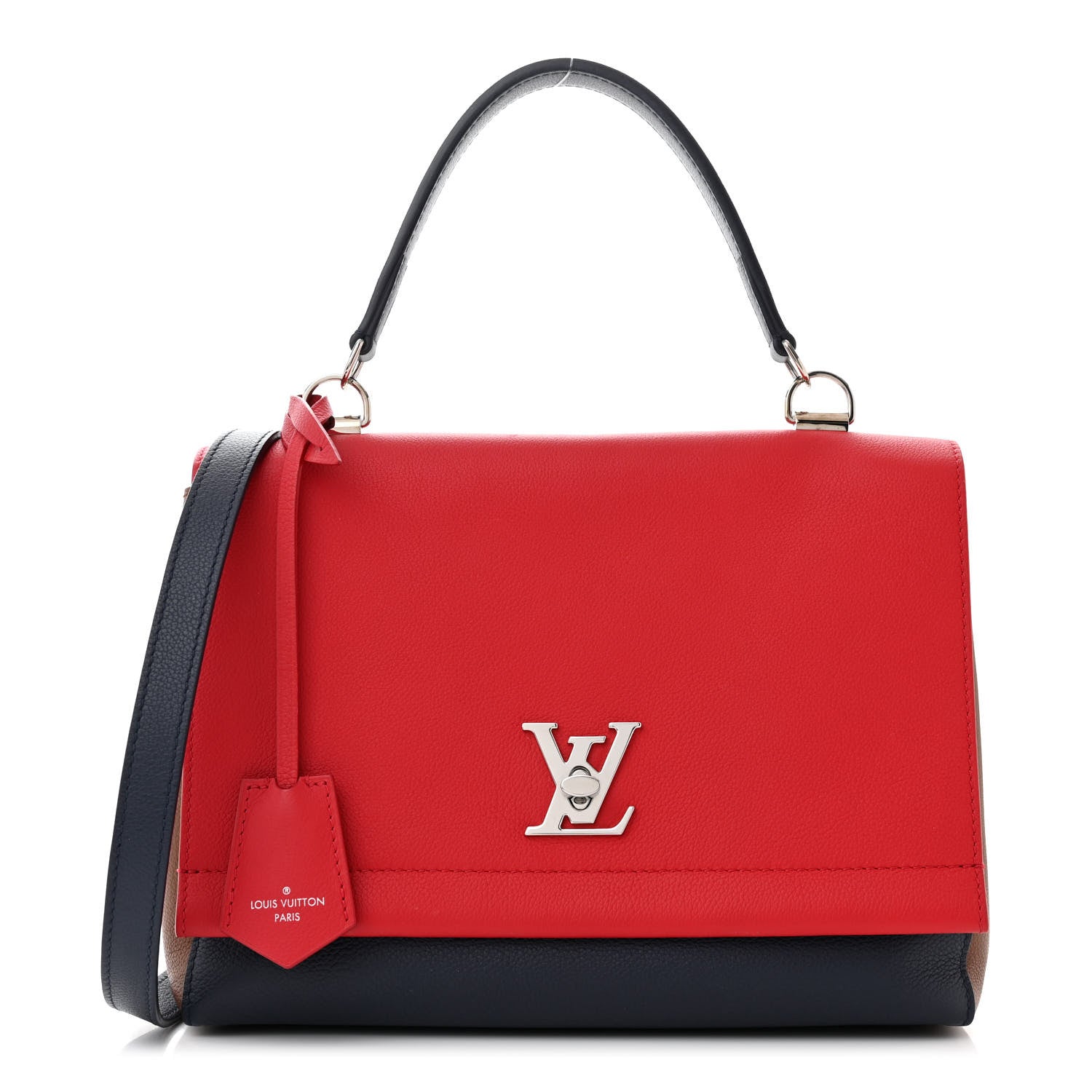 Louis Vuitton Calfskin Lockme II Top Handle Rubis Marine 1 of 9