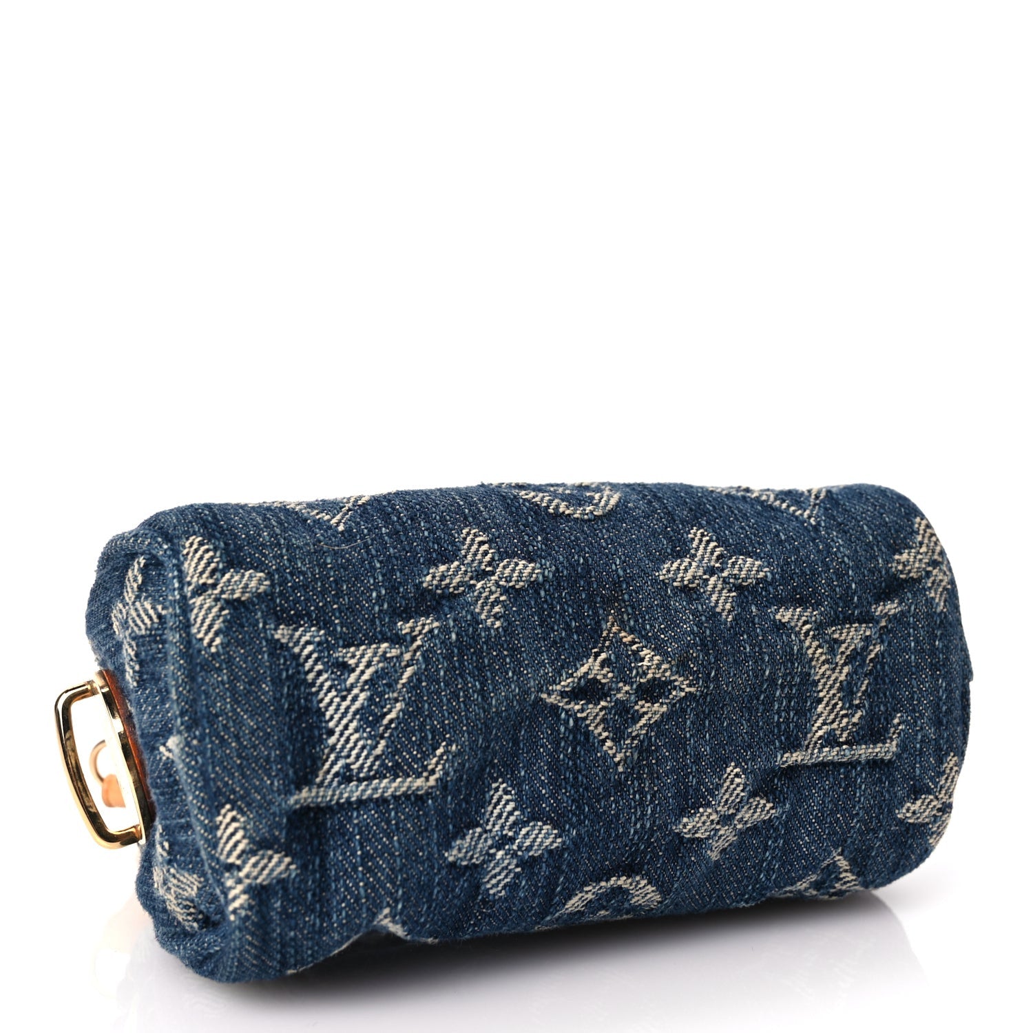 Louis Vuitton Monogram Denim Pochette Speedy PM Key Holder Blue 3 of 8