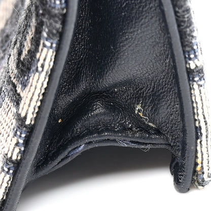 Christian Dior Oblique Saddle Card Holder Blue 8 of 9