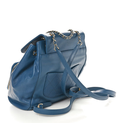 Chanel Caviar Quilted Business Affinity Backpack Blue 3 of 11