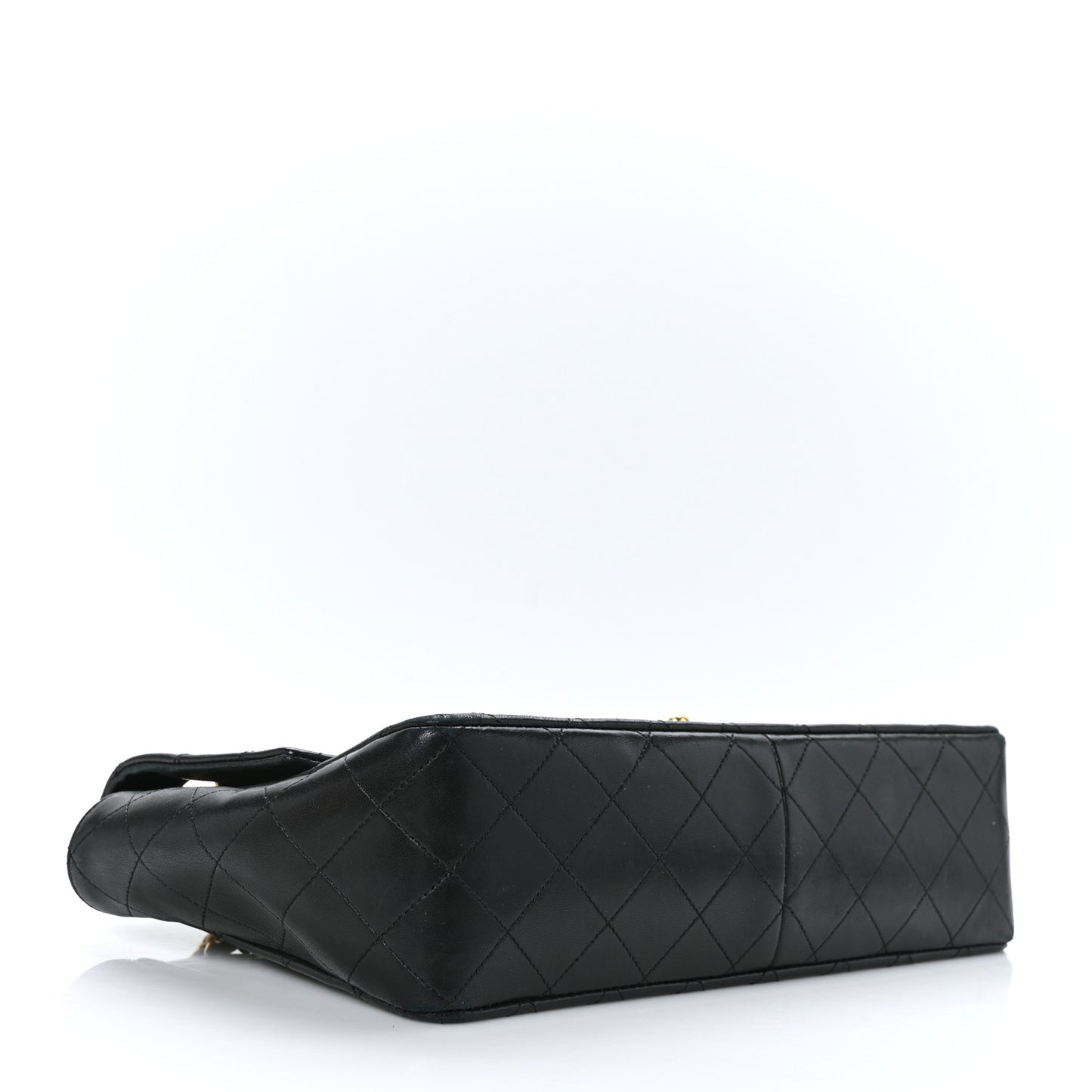 Lambskin Quilted XL Jumbo Single Flap Black