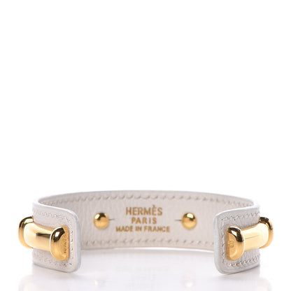 Hermes Courchevel Bamboo Bracelet M White 3 of 5