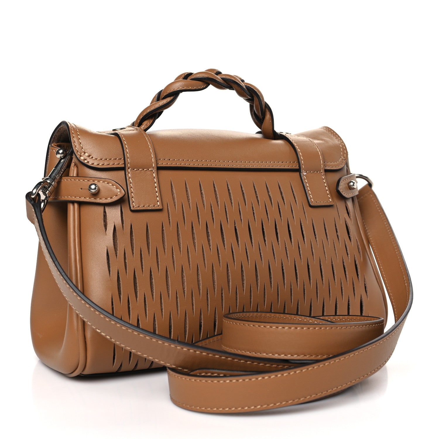 Mulberry Classic Smooth Mesh Calfskin Mini Alexa Teak 3 of 8