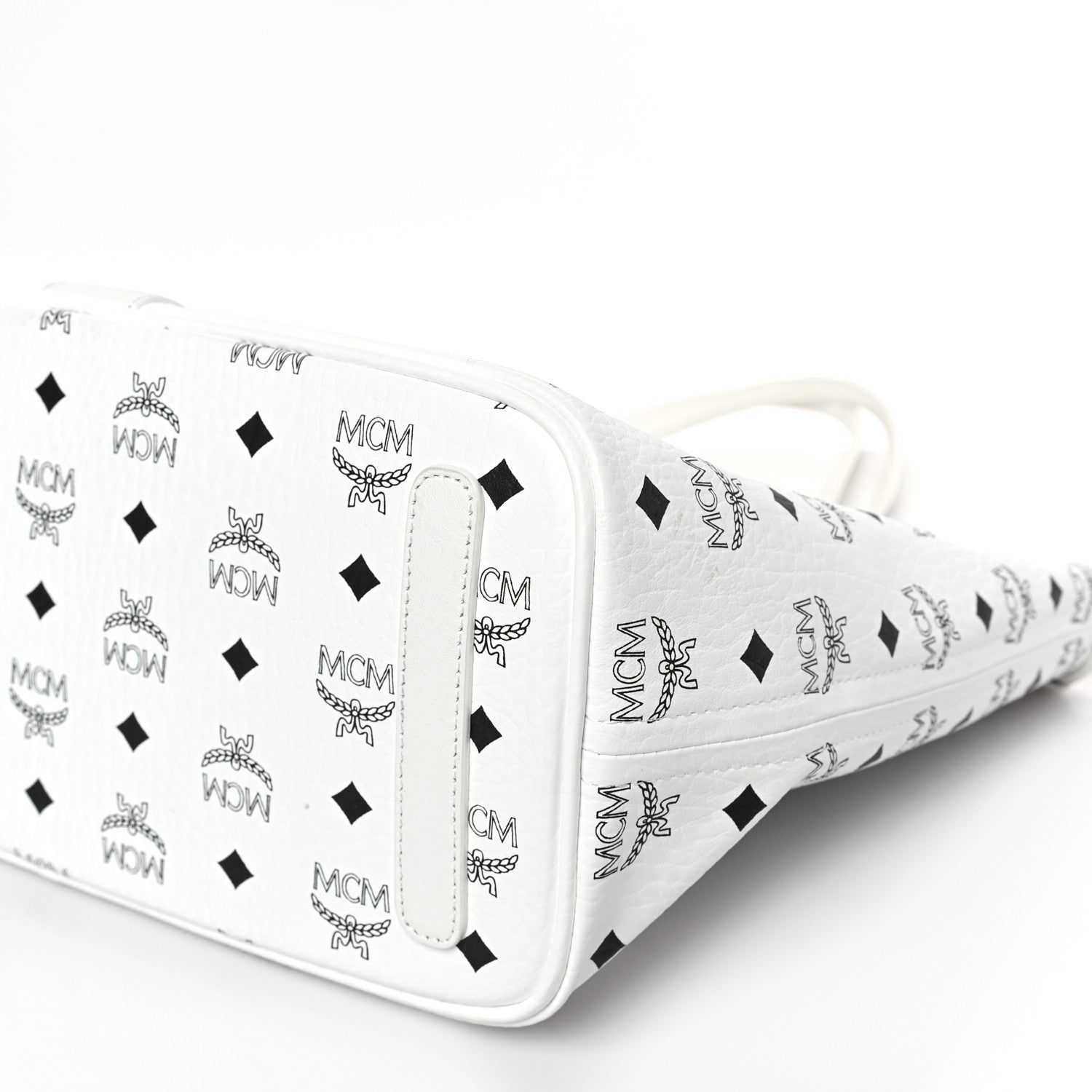 MCM Visetos Medium Liz Reversible Shopper Tote White 7 of 13