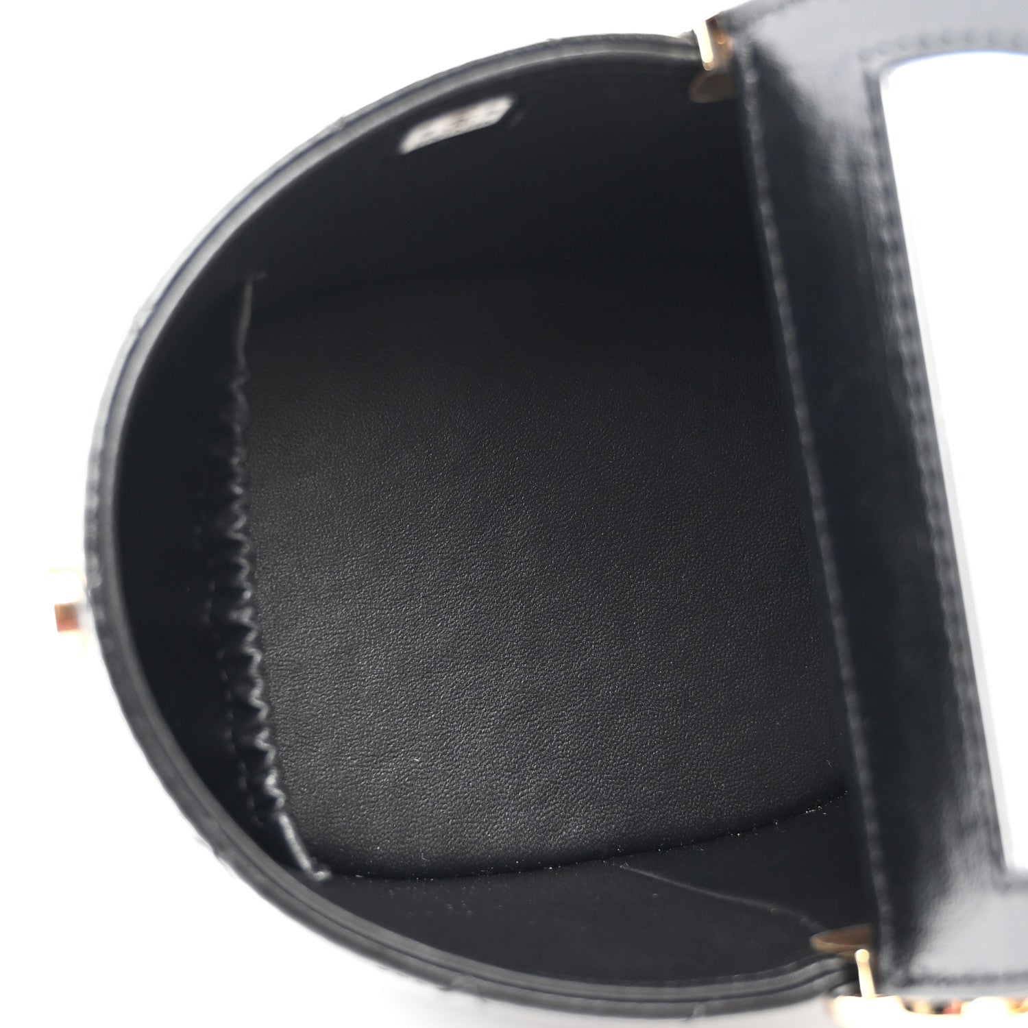 Chanel Lambskin Quilted Chain Top Handle Vanity With Chain  Black 6 of 8