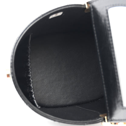 Chanel Lambskin Quilted Chain Top Handle Vanity With Chain  Black 6 of 8