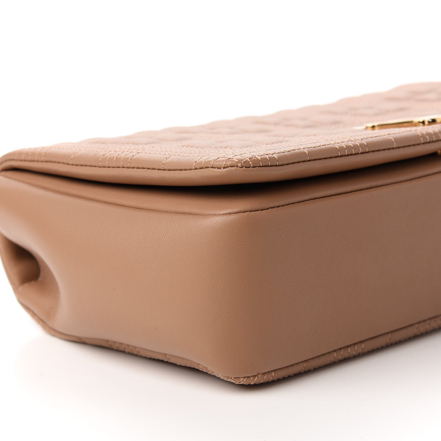 Lambskin Quilted Medium Lola Bag Camel