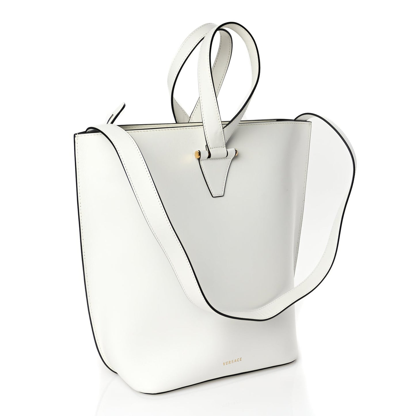 Vitello Large Virtus Bucket Bag Optical White