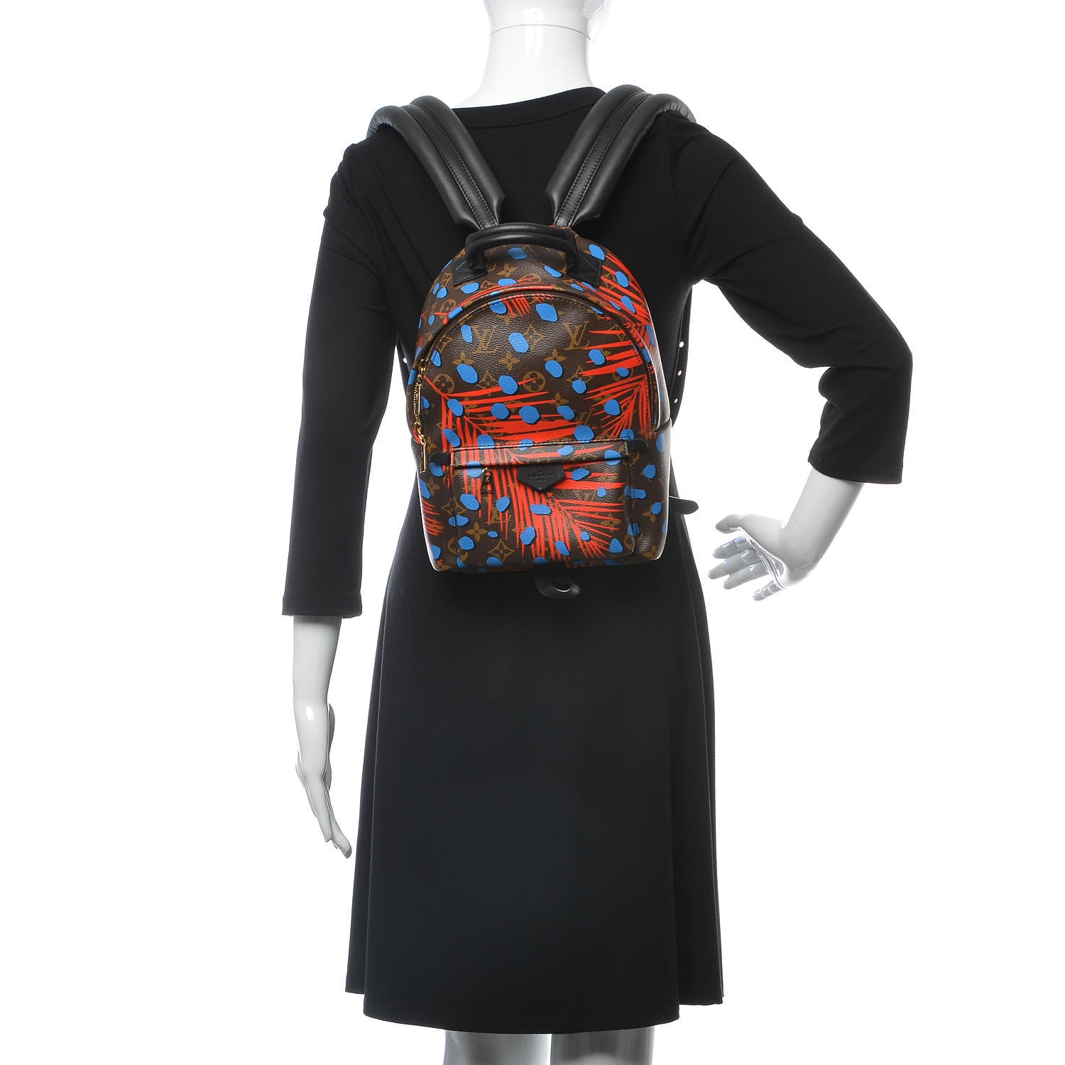 Louis Vuitton Monogram Jungle Dots Palm Springs Backpack PM Coquelicot Denim 2 of 8