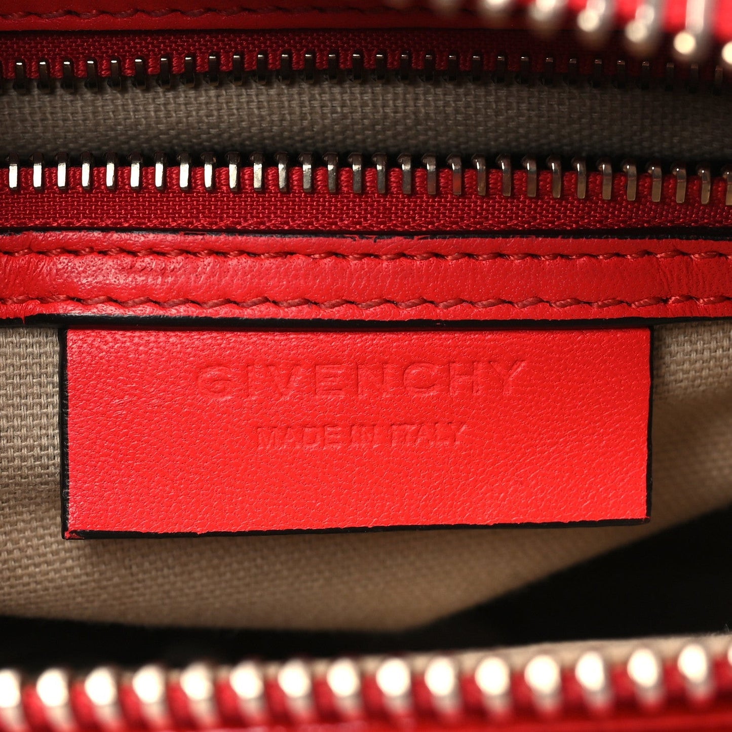 Calfskin Crocodile Embossed Mini Antigona Red