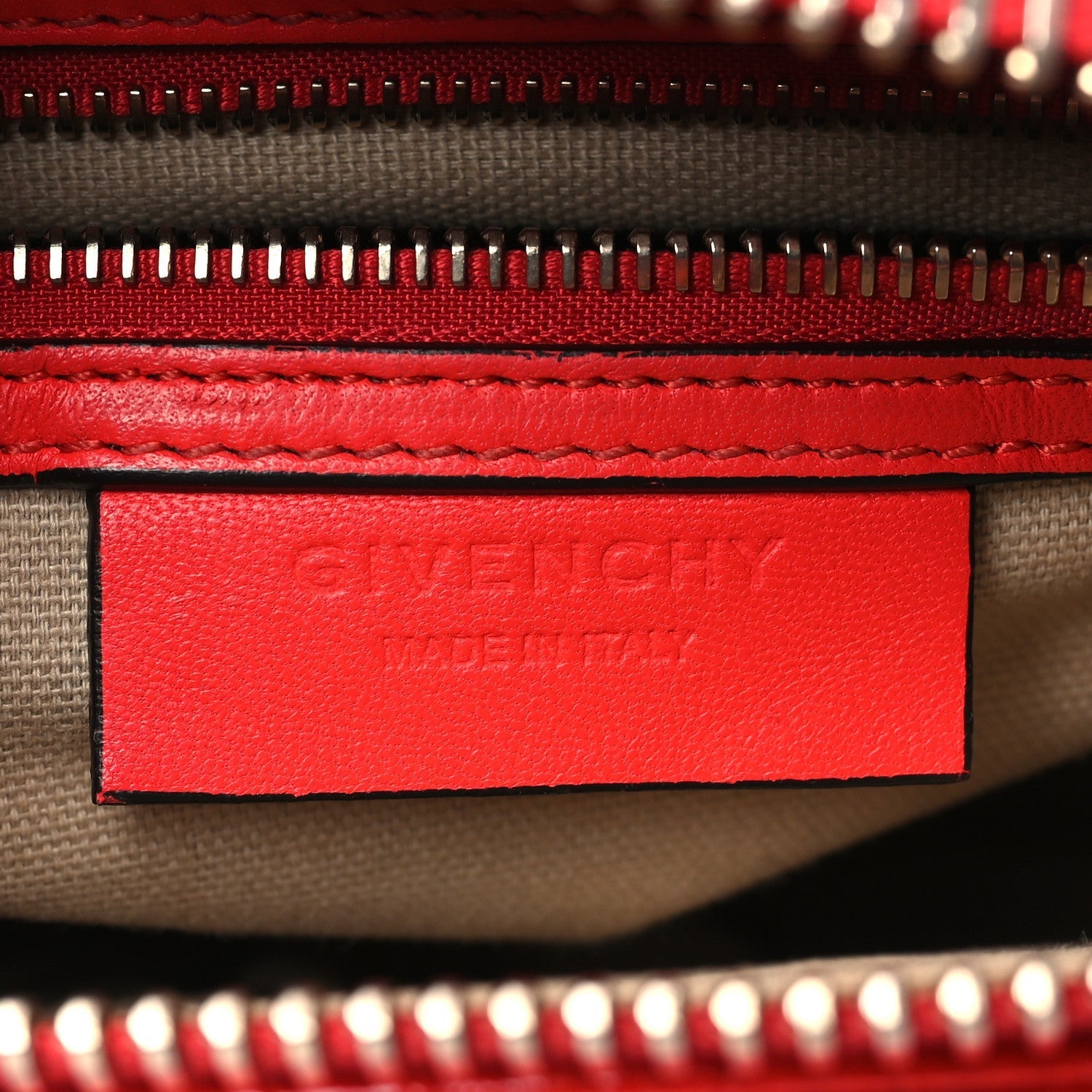 Givenchy Calfskin Crocodile Embossed Mini Antigona Red 6 of 7