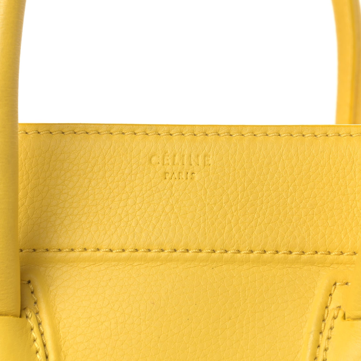 Celine Grained Calfskin Medium Phantom Luggage Yellow 6 of 19